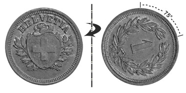 1 centime 1931, 75° tourné