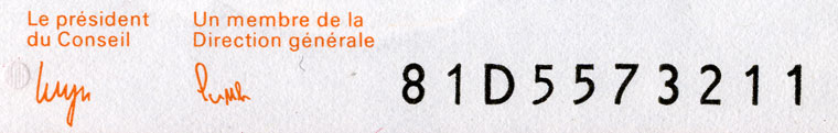 10 francs, 1981