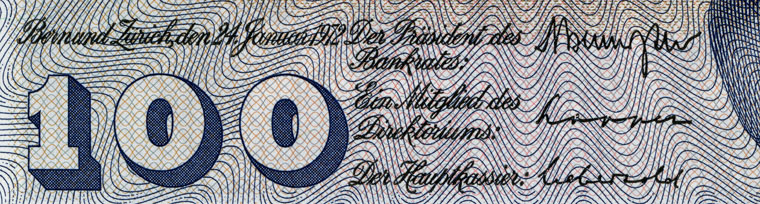 100 francs, 1972