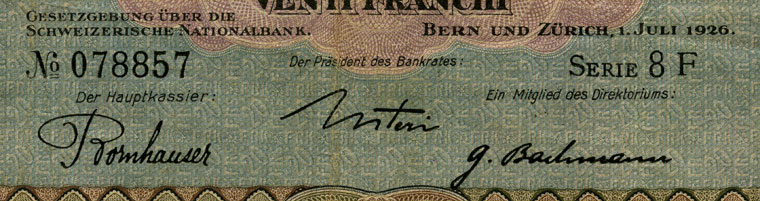 20 francs, 1926