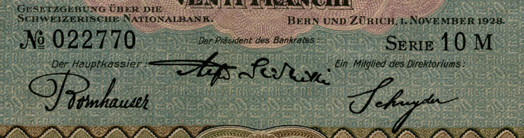 20 francs, 1928