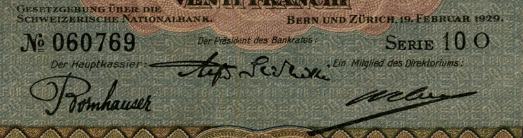 20 francs, 1929